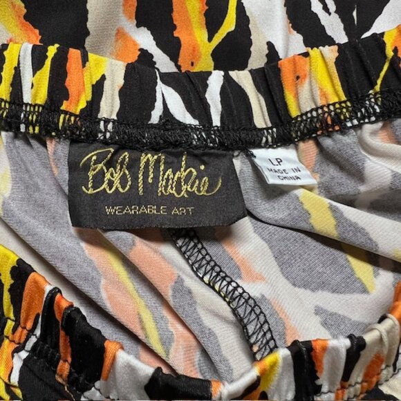Bob Mackie Wearable Art Multicolored Flowy Pants Size LP - Picture 7 of 7